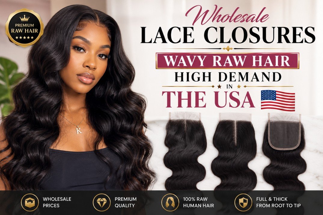 Why Wholesale Lace Closures Wavy Raw Hair Is in High Demand in the USA